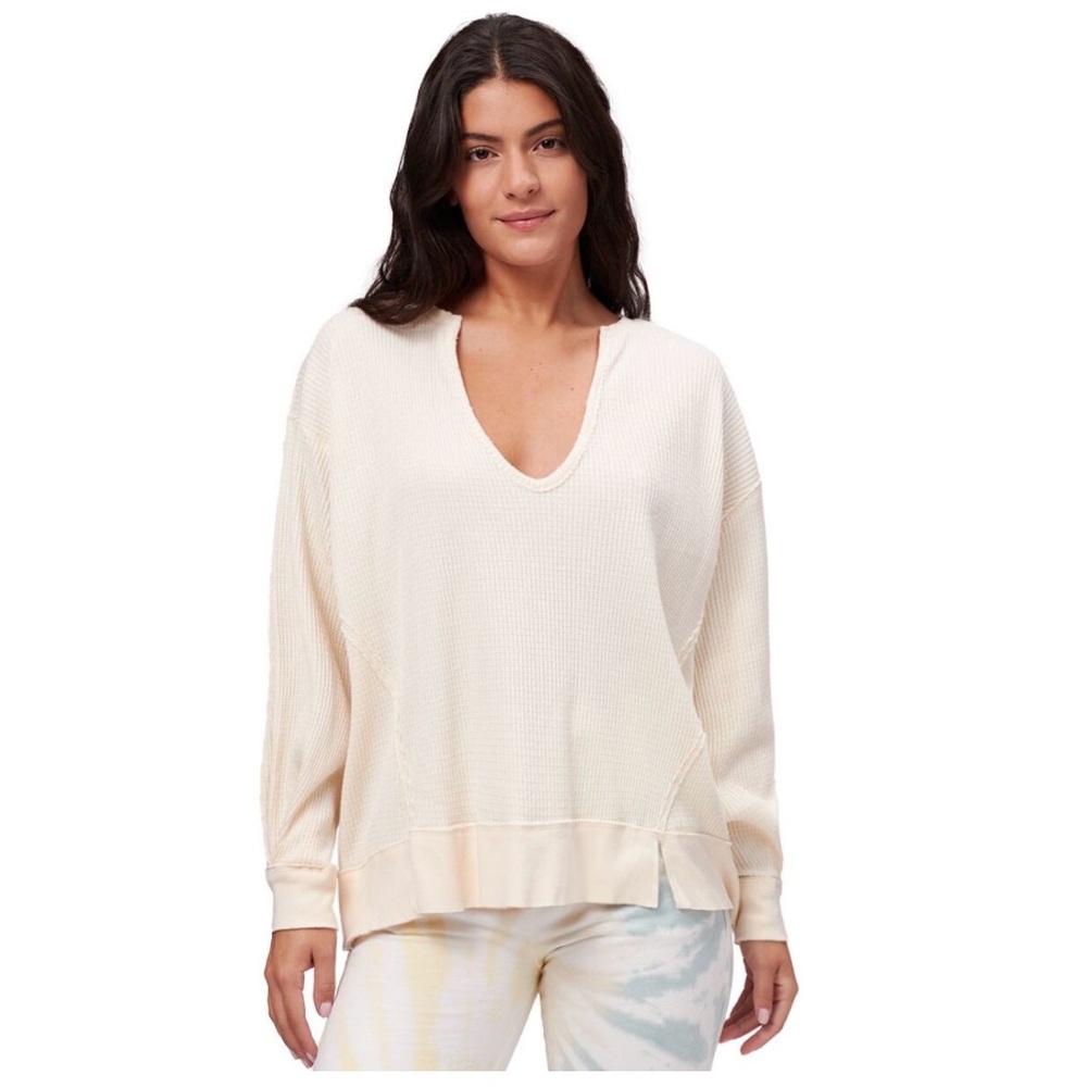 Free People Butter Waffle Knit Thermal Top size medium